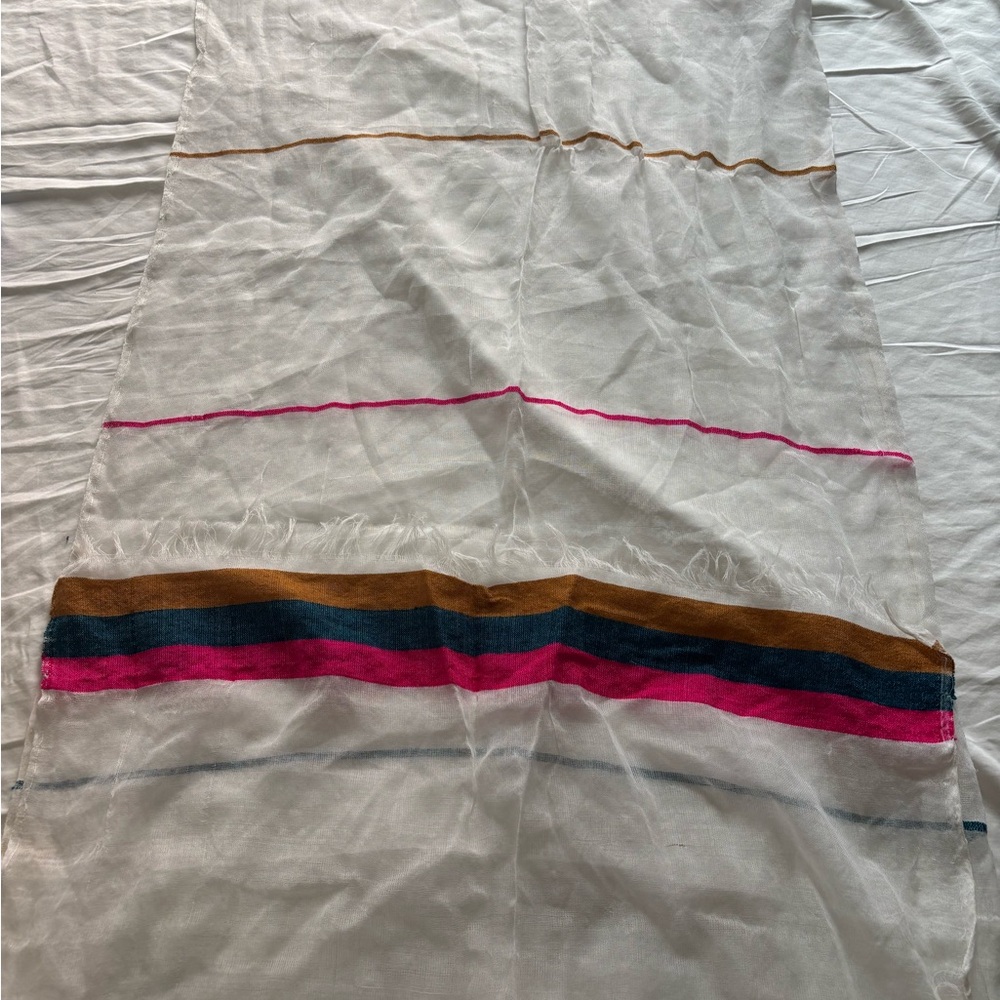 Ethiopian Colorful Striped Sheer Scarf